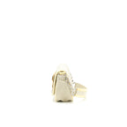 Chanel Beige Quilted Canvas No.5 Camellia Flap creamy Shoulder Bag