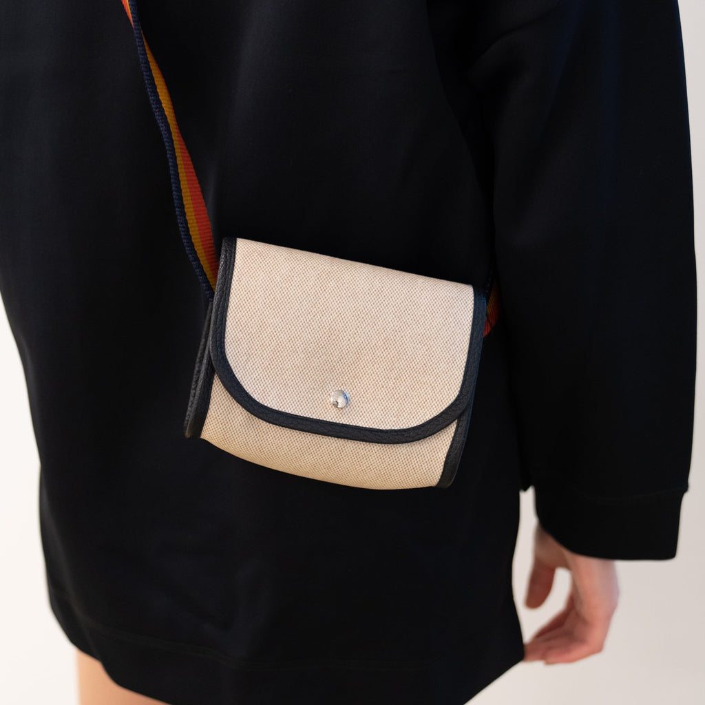 Hermes mini canvas bag