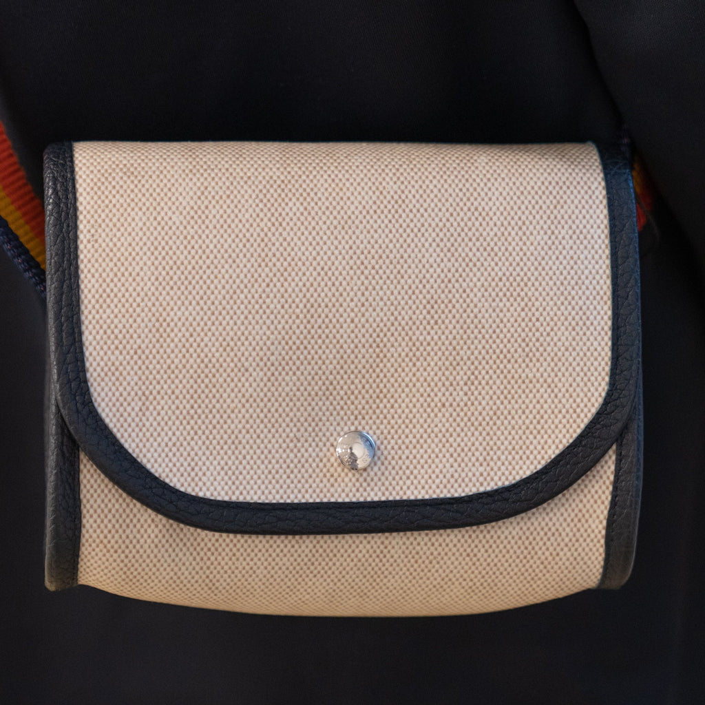 Hermes mini canvas bag