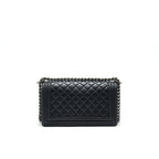 Chanel Old Medium Leboy Bag Black Ruthenium Hardware Calfskin