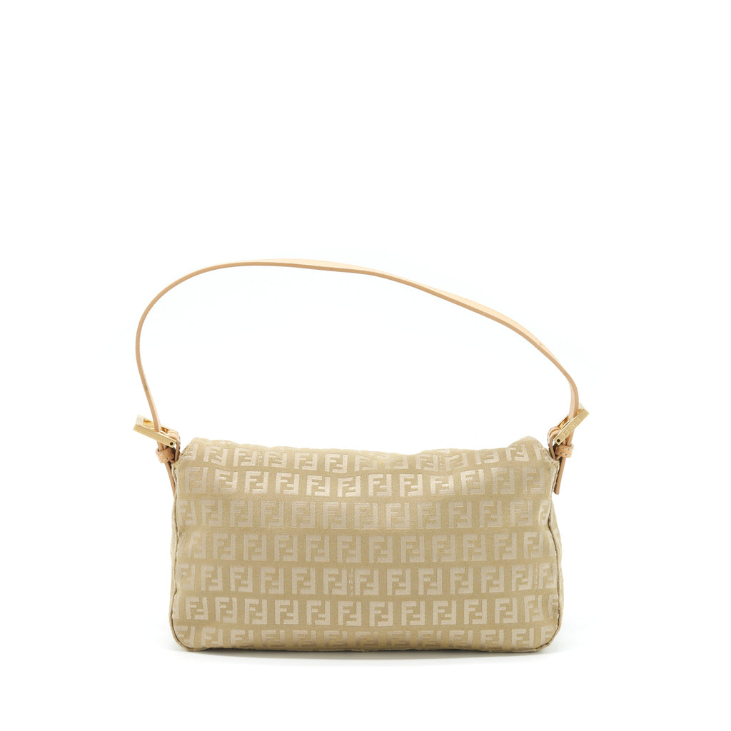 Fendi Vintage Baguette Fabric Beige GHW