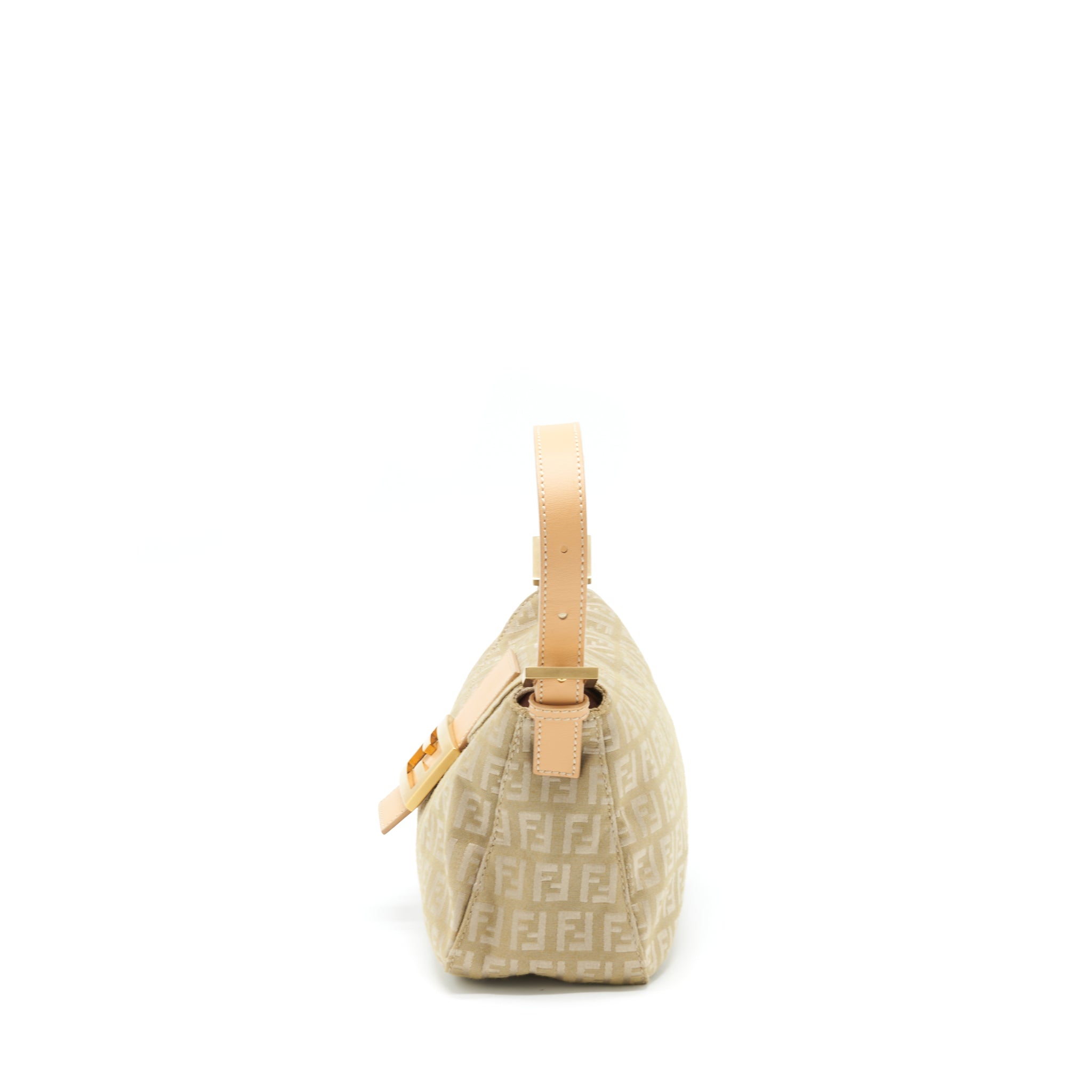 Fendi Vintage Baguette Fabric Beige GHW