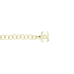 Chanel 22S Crystals Letter Choker Light Gold Tone