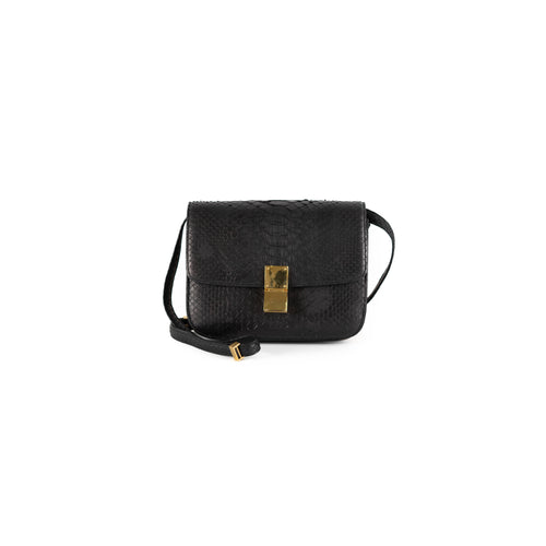 Celine Box Python Bag Black