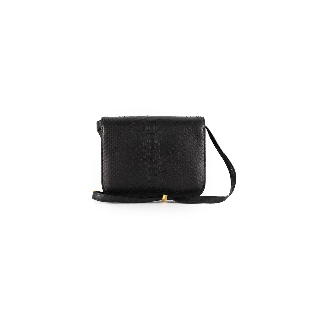 Celine Box Python Bag Black