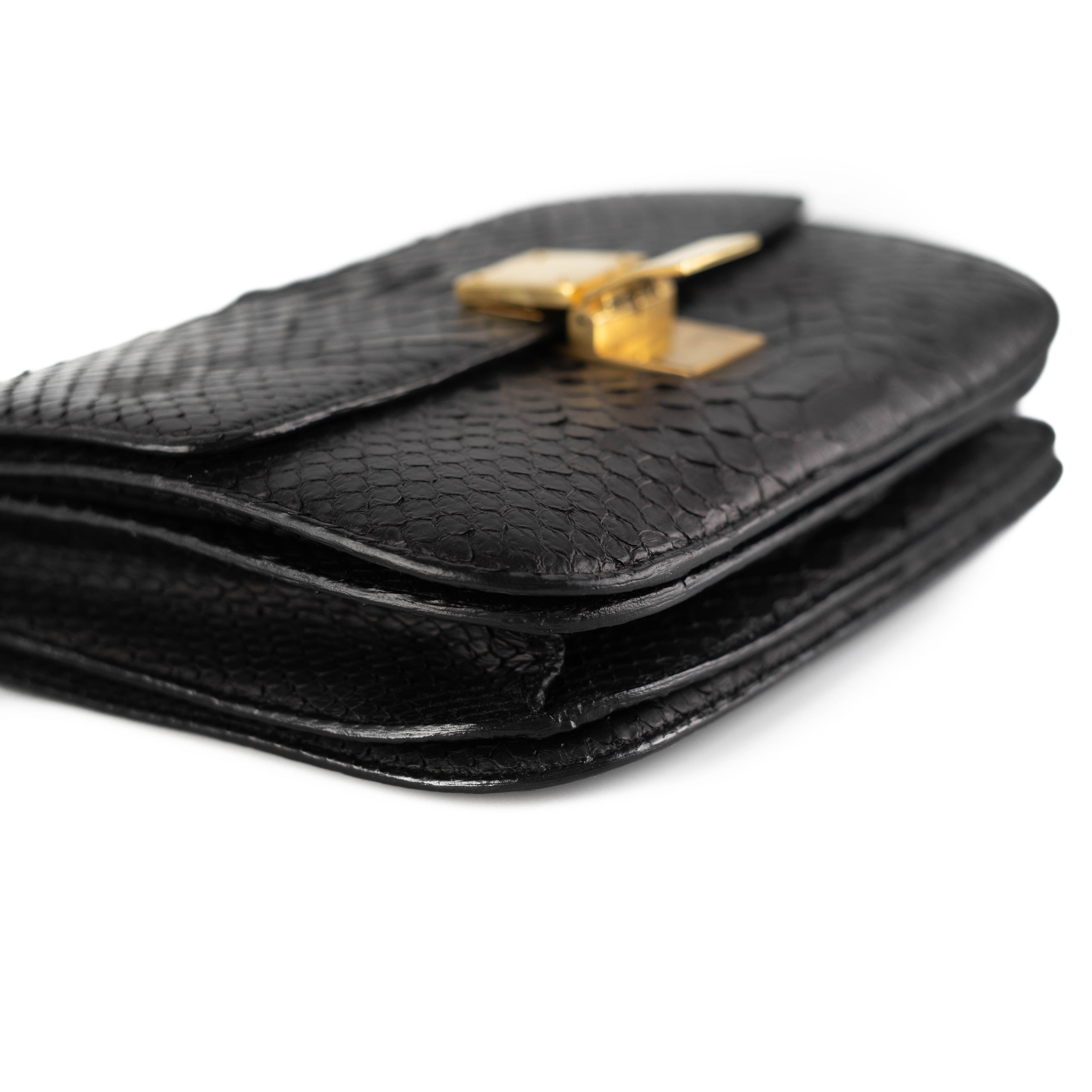 Celine Box Python Bag Black
