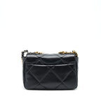 Chanel Small 19 Bag Lambskin Black With Multicolour Hardware (Microchip)