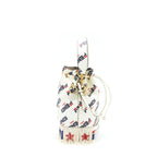 Fendi x Fila Mini Logo Mon Tresor Drawstring Bucket Bag White GHW