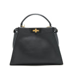 Fendi Medium Peekaboo Black Calfskin with Black/GHW