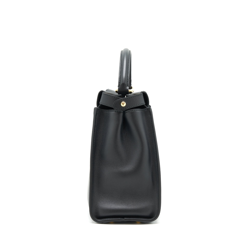 Fendi Medium Peekaboo Black Calfskin with Black/GHW