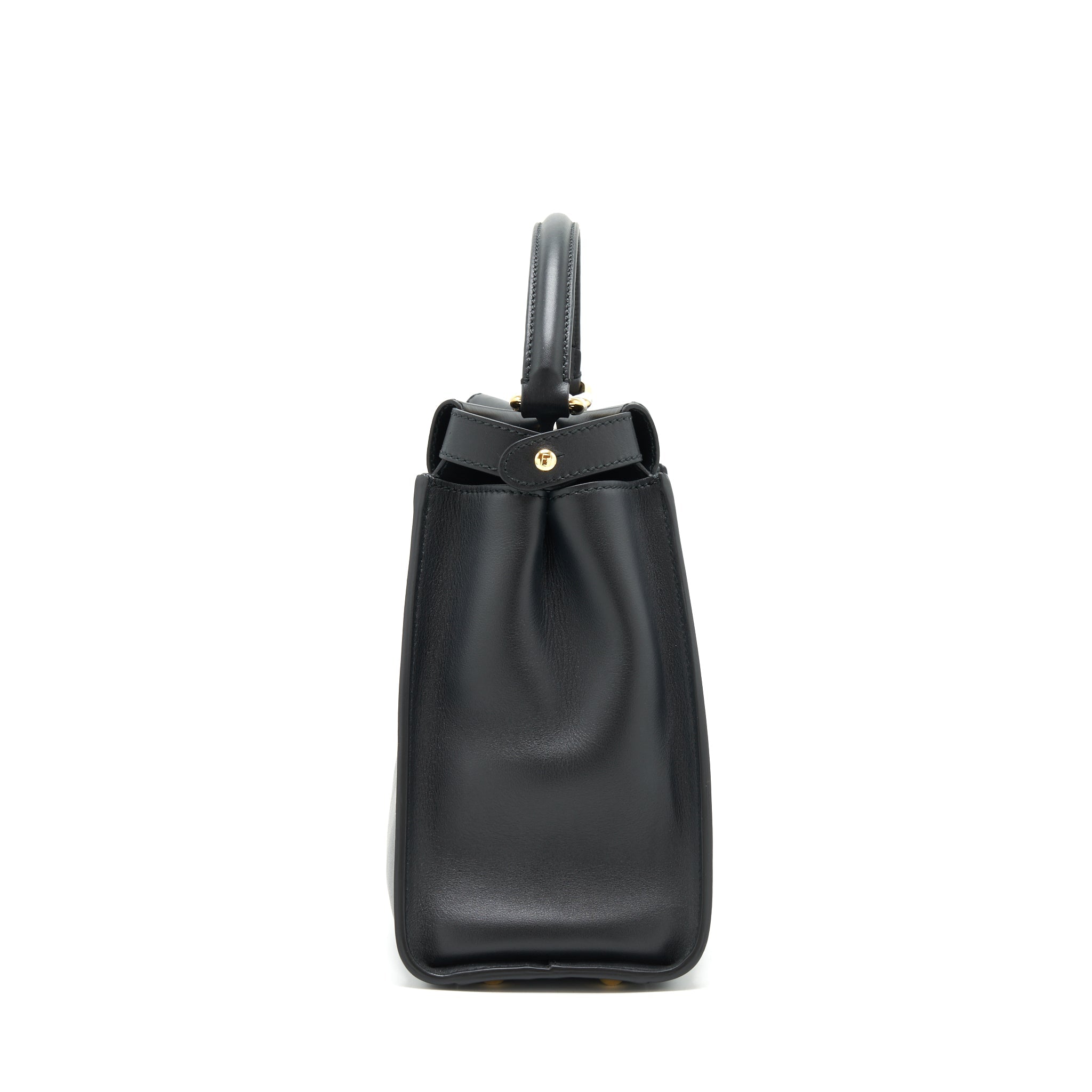 Fendi Medium Peekaboo Black Calfskin with Black/GHW