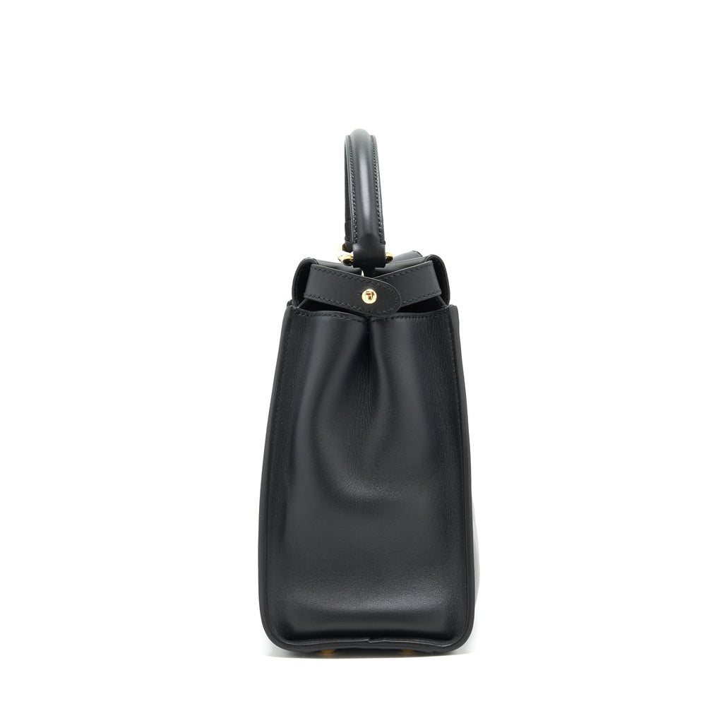 Fendi Medium Peekaboo Black Calfskin with Black/GHW