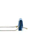 Chanel Lambskin Quilted CC Pearl Crush Wallet On Chain Blue with GHW
