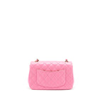 Chanel Mini Rectangular Flap Bag Lambskin Pink with Rainbow Hardware