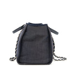 Chanel Large deauville Tote bag Denim Navy SHW