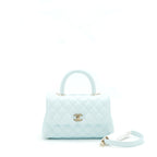 Chanel 21K Baby Blue Coco handle Small (old mini) 24cm LGHW