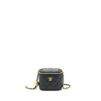Chanel Pearl Crush Mini Vanity Case Lambskin Black GHW