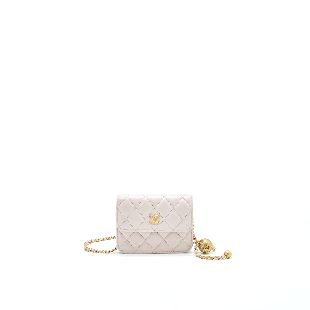 Chanel 21B Lilac/ Light Purple Pearl Crush Mini Belt Bag