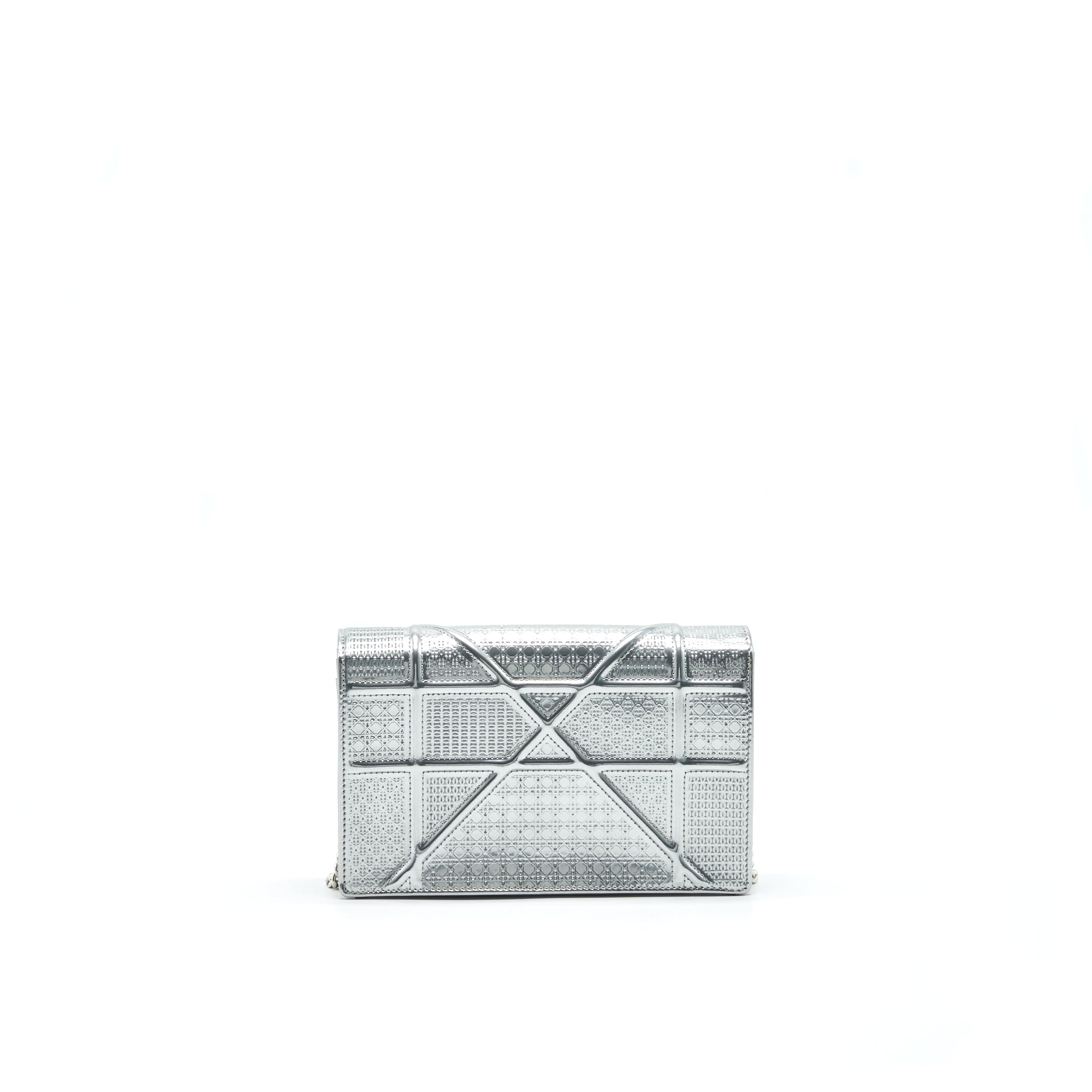 DIOR DIORAMA WALLET ON CHAIN IN SILVER