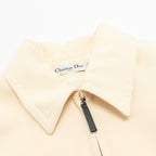 Dior Size 38 Zip Dress with belt Wool/Silk Ecru