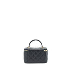 Chanel 21K Top Handle Rectangular Vanity With Chain Black LGHW