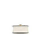 GUCCI SYLVIE MINI LEATHER CHAIN BAG IN WHITE GHW