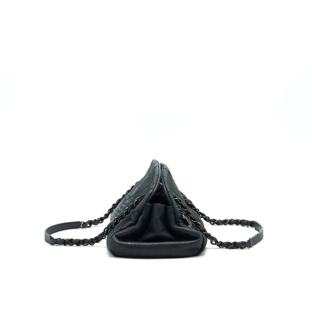 CHANEL JUST MADEMOISELLE BOWLING BAG QUILTED LEATHER IN BLACK BHW