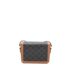 Celine Teen Triomphe Bag In Triomphe Canvas And Calfskin