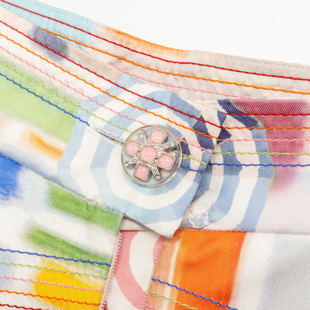 Chanel Size 38 19S Umbrella Motif Skirt Silk Multicolour