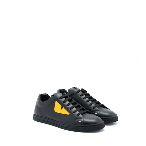 Fendi Size 5 Monster Sneaker Calfskin Black
