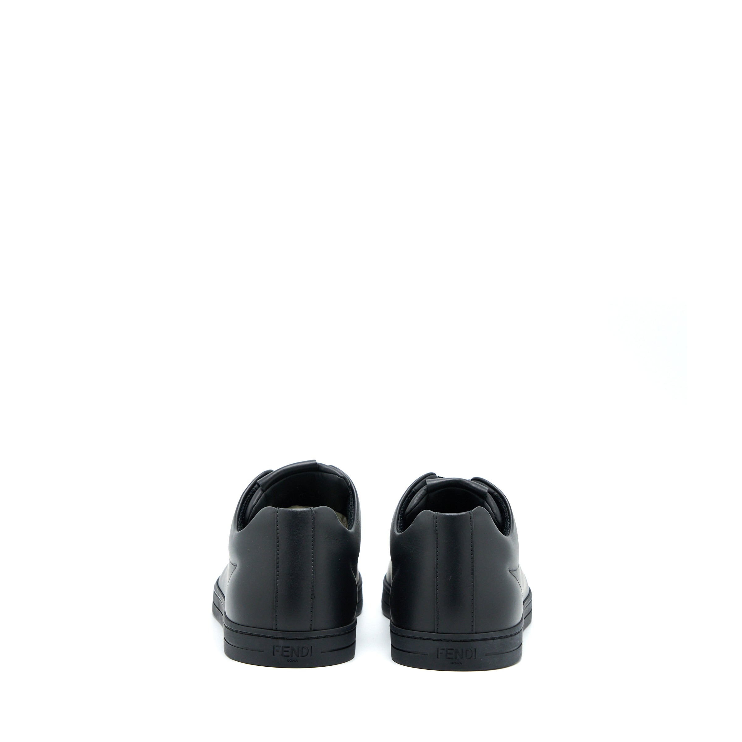 Fendi Size 5 Monster Sneaker Calfskin Black
