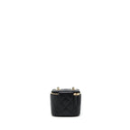 Chanel Mini Vanity With Pearl Chain Lambskin Black LGHW