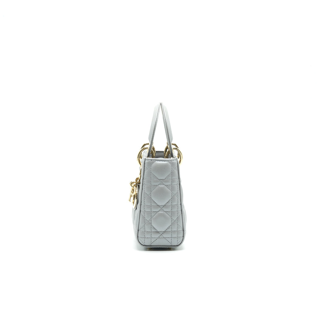 CHRISTIAN DIOR MINI LADY DIOR LIGHT GREY