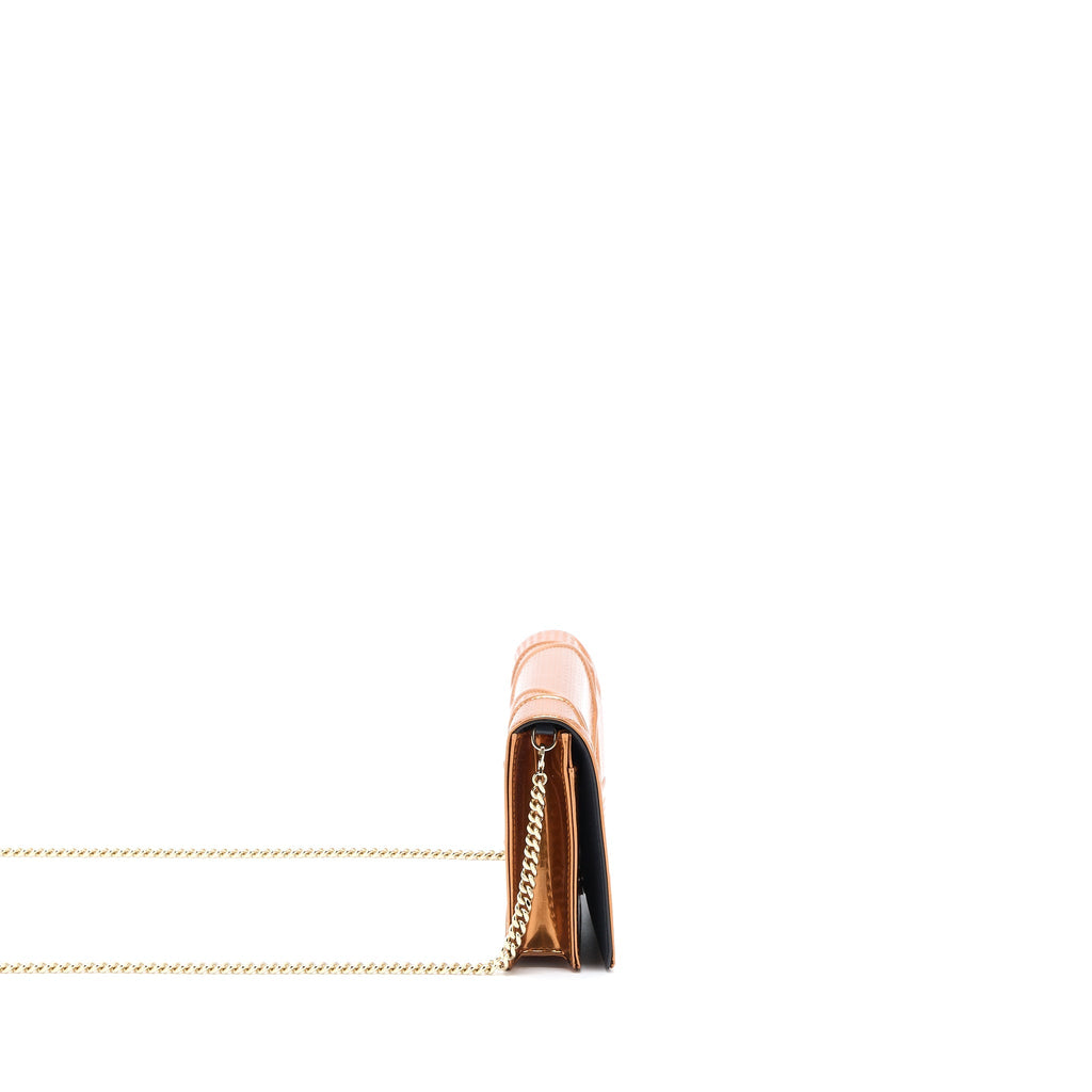 Dior Diorama Wallet on Chain Patent Metallic LGHW
