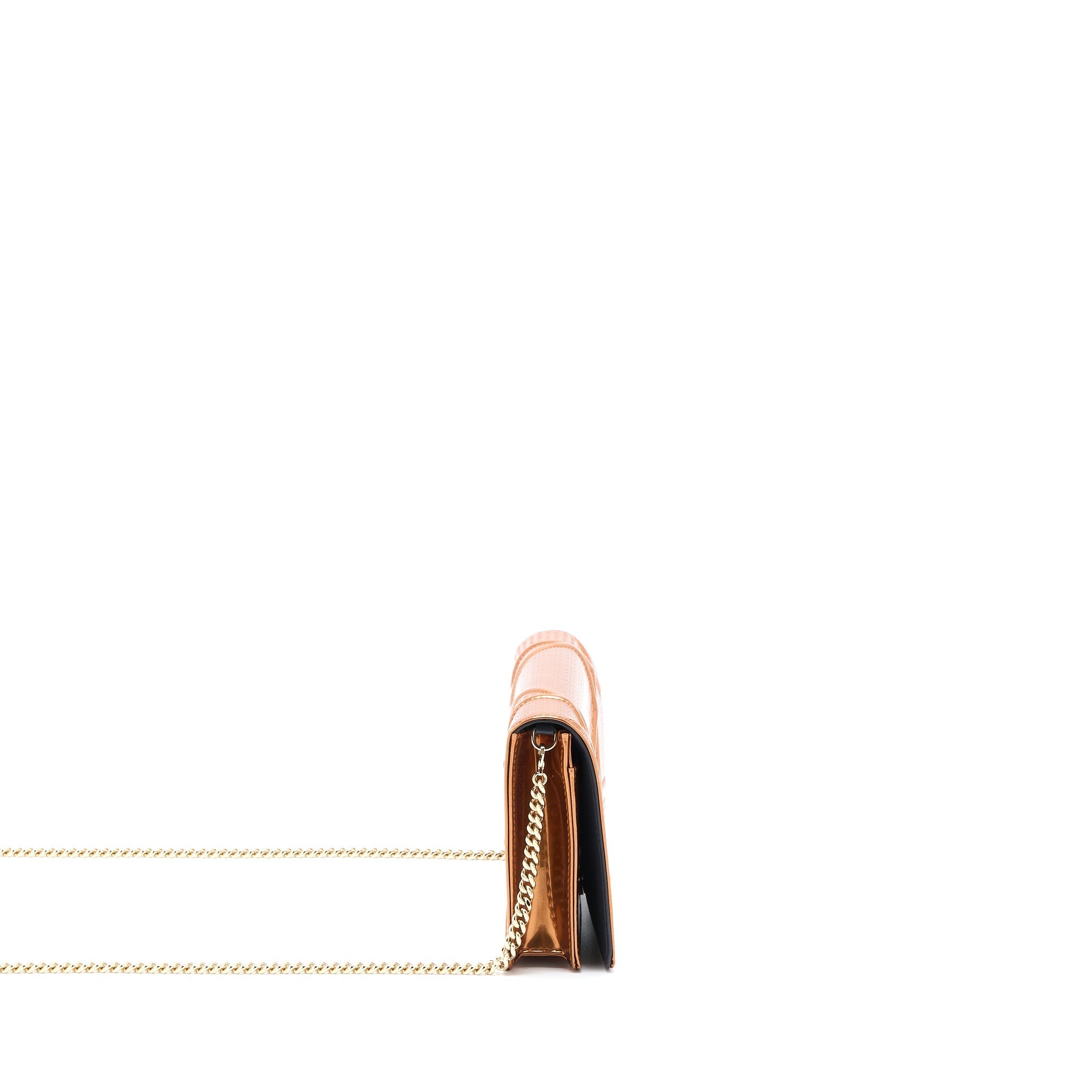 Dior Diorama Wallet on Chain Patent Metallic LGHW