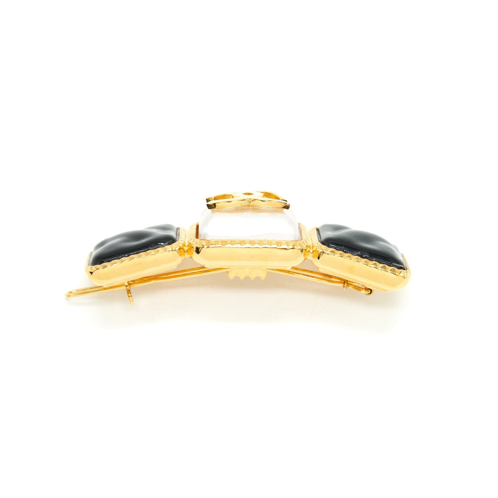 Chanel Hair Clip Black/ Gold