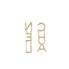 Chanel Crystal Letter Logo Earrings
