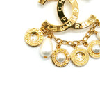Chanel CC And Button Brooch