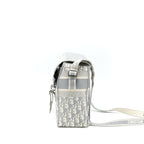 Dior Diorcamp Messenger Bag Oblique Embroidery Light Grey SHW
