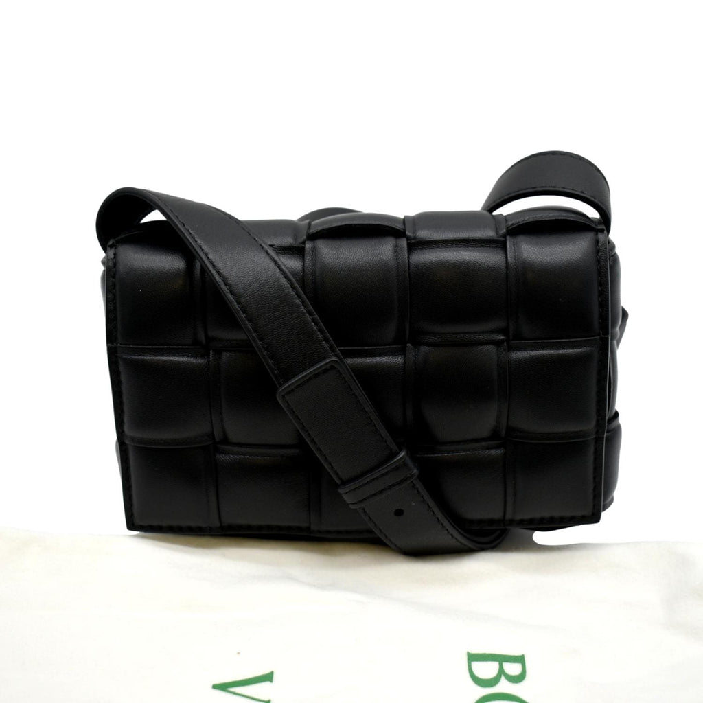 BOTTEGA VENETA Padded Cassette Leather Crossbody Bag Black