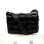 BOTTEGA VENETA Padded Cassette Leather Crossbody Bag Black