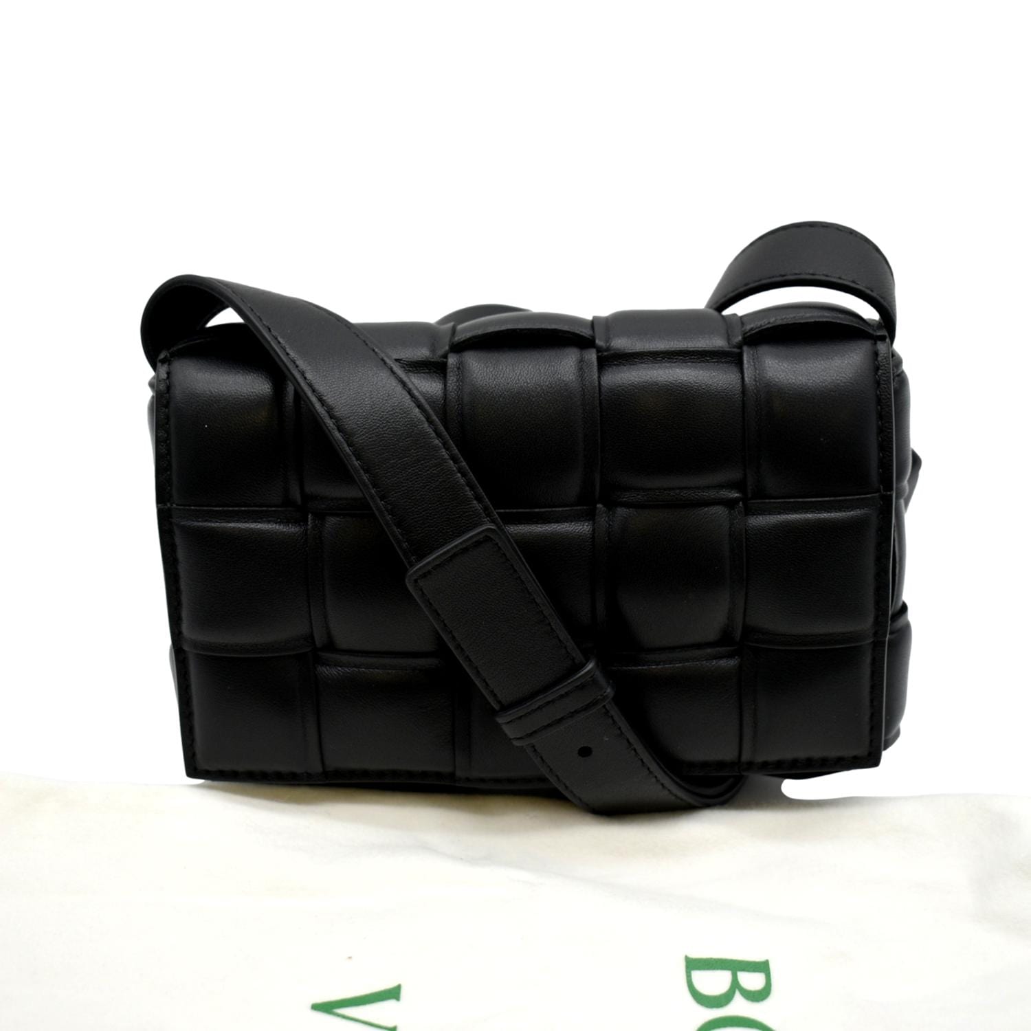 BOTTEGA VENETA Padded Cassette Leather Crossbody Bag Black