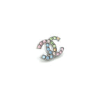 Chanel 22S CC Logo Rainbow Crystal Earrings