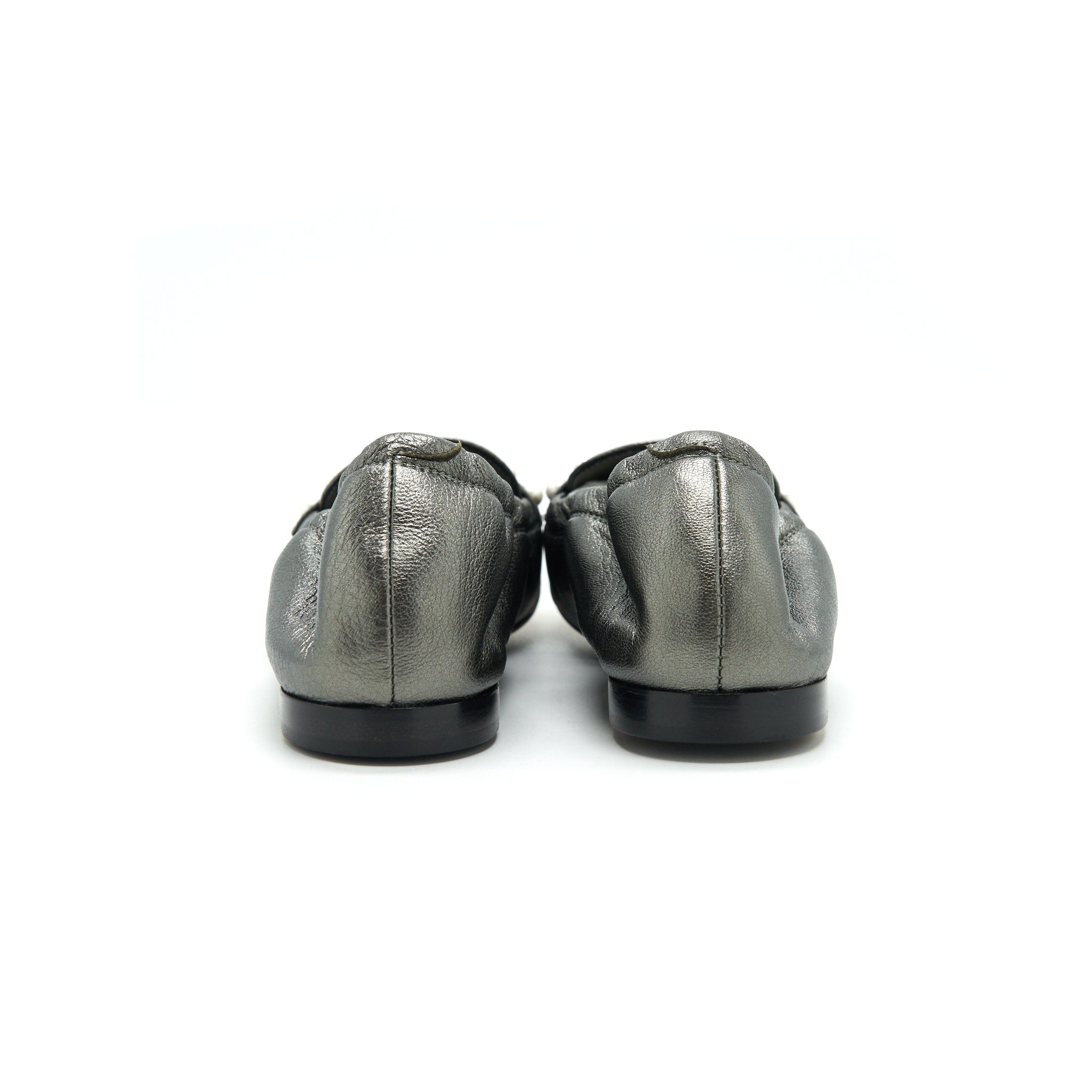 Chanel Lambskin Ballet Flat Shoes Size 36.5