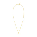 Chanel CC Logo Necklace Black/Gold Tone