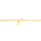 Chanel CC Logo Necklace Black/Gold Tone