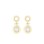 Chanel CC Logo With Pearls And Square Crystals Earrings LGHW