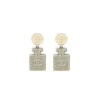 Chanel No.5 Perfume Bottle Crystal Drop Earrings LGHW