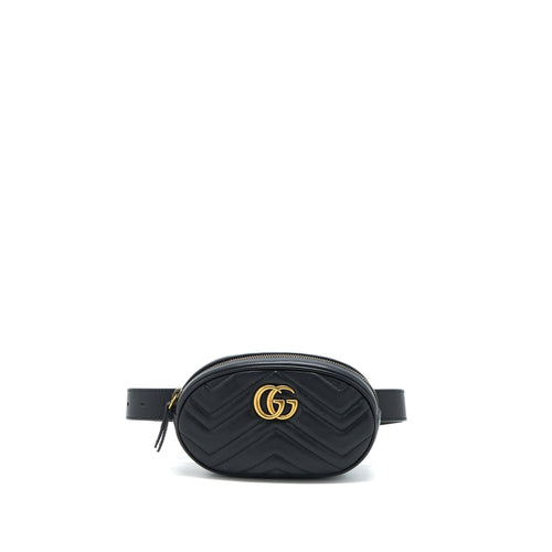 Gucci size95 Marmont Belt Bag Black GHW