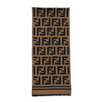 Fendi Wool And Silk Scarf 180x35cm Black/Brown